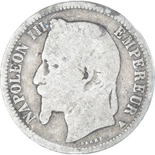Moneta, Francja, Napoleon III, Franc, 1868, Paris, F(12-15), Srebro, KM:806.1