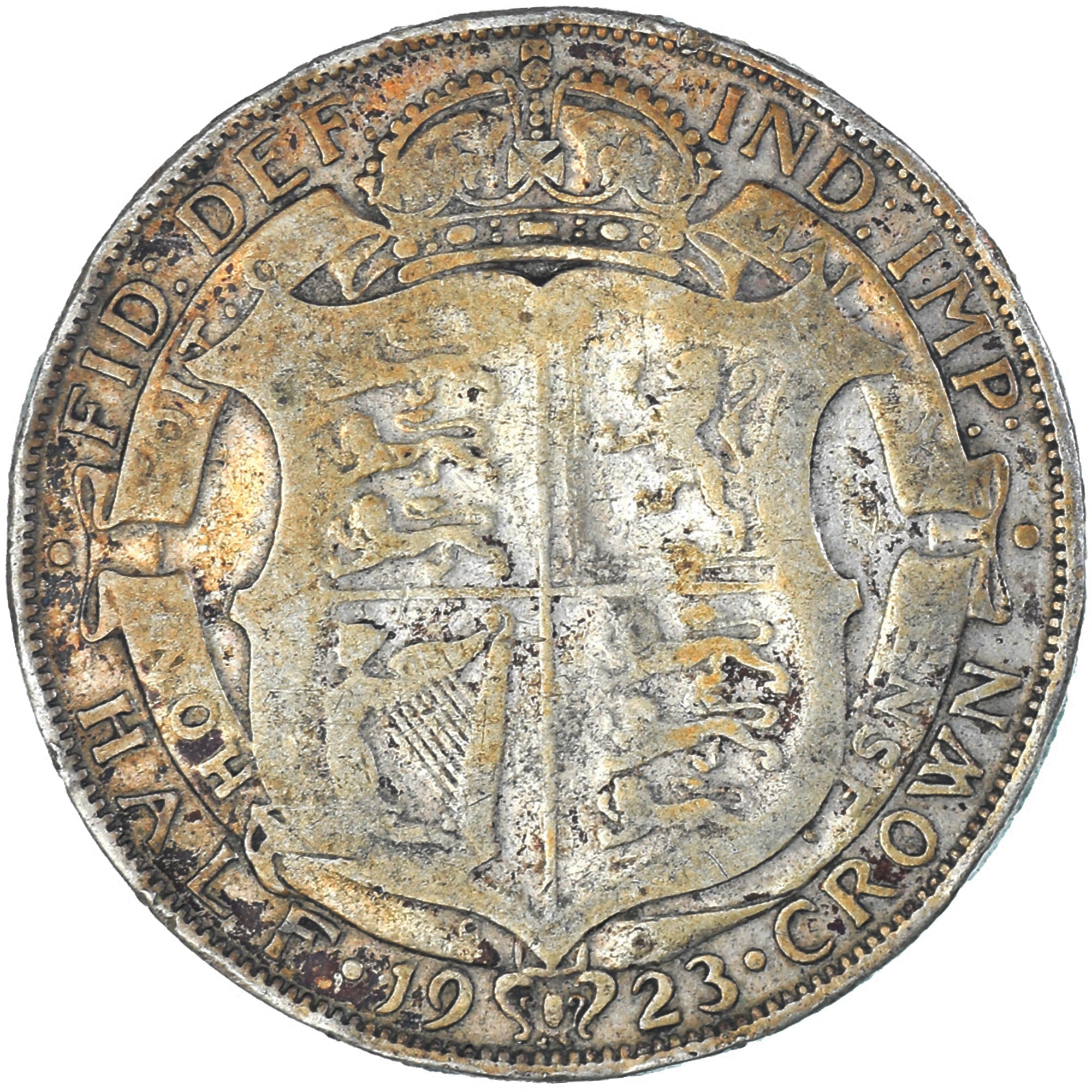 Monnaie, Grande-Bretagne, George V, 1/2 Crown, 1923, TB+, Argent, KM:818.2