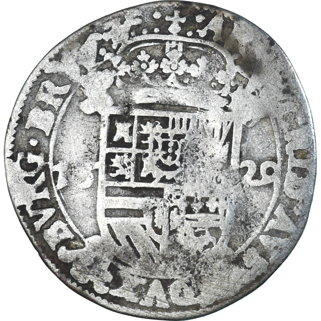 Coin, Spanish Netherlands, Philip IV, Escalin, 1629, Antwerp, VF(20-25), Silver