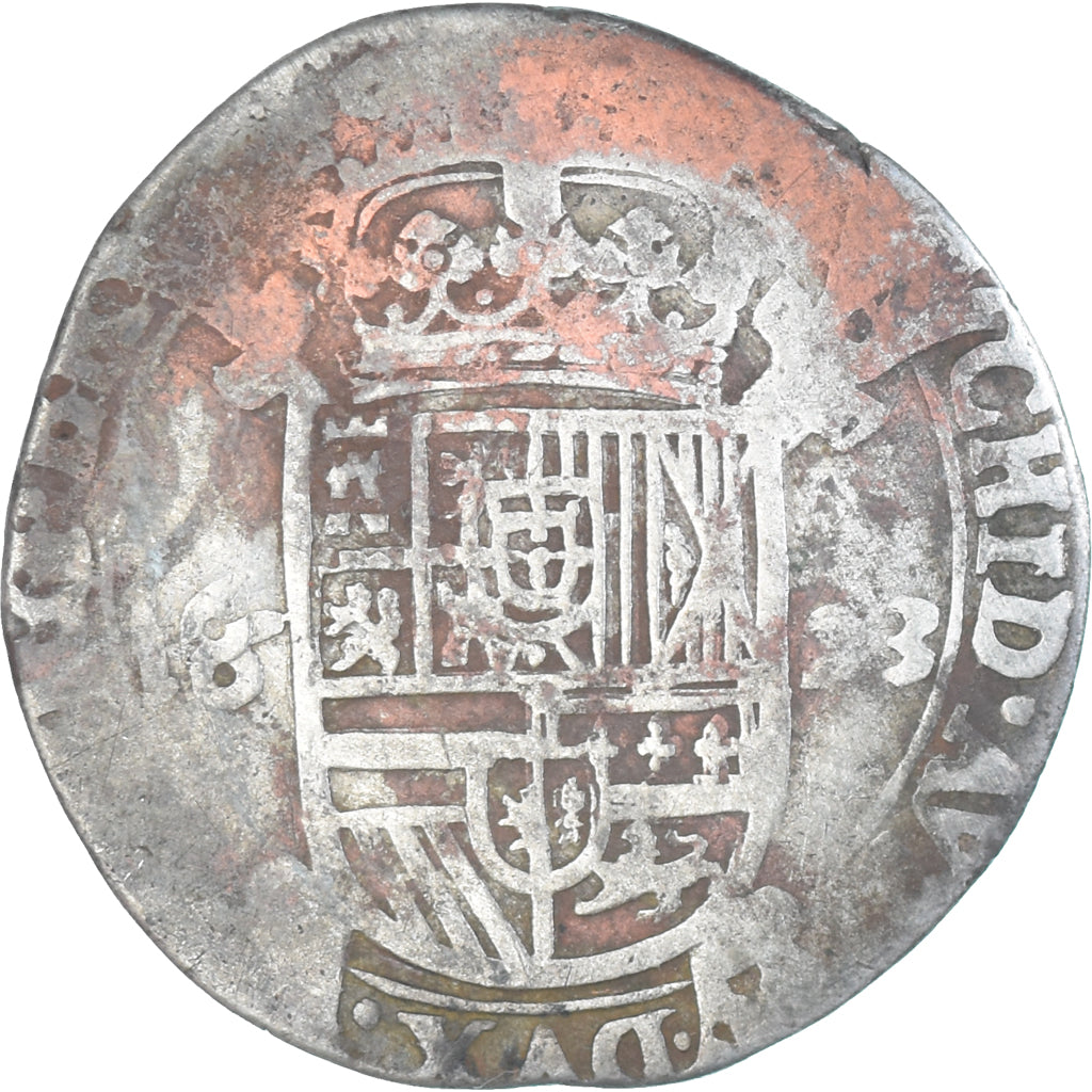 Moneta, Paesi Bassi Spagnoli, Philip IV, Escalin, 1623, B+, Argento
