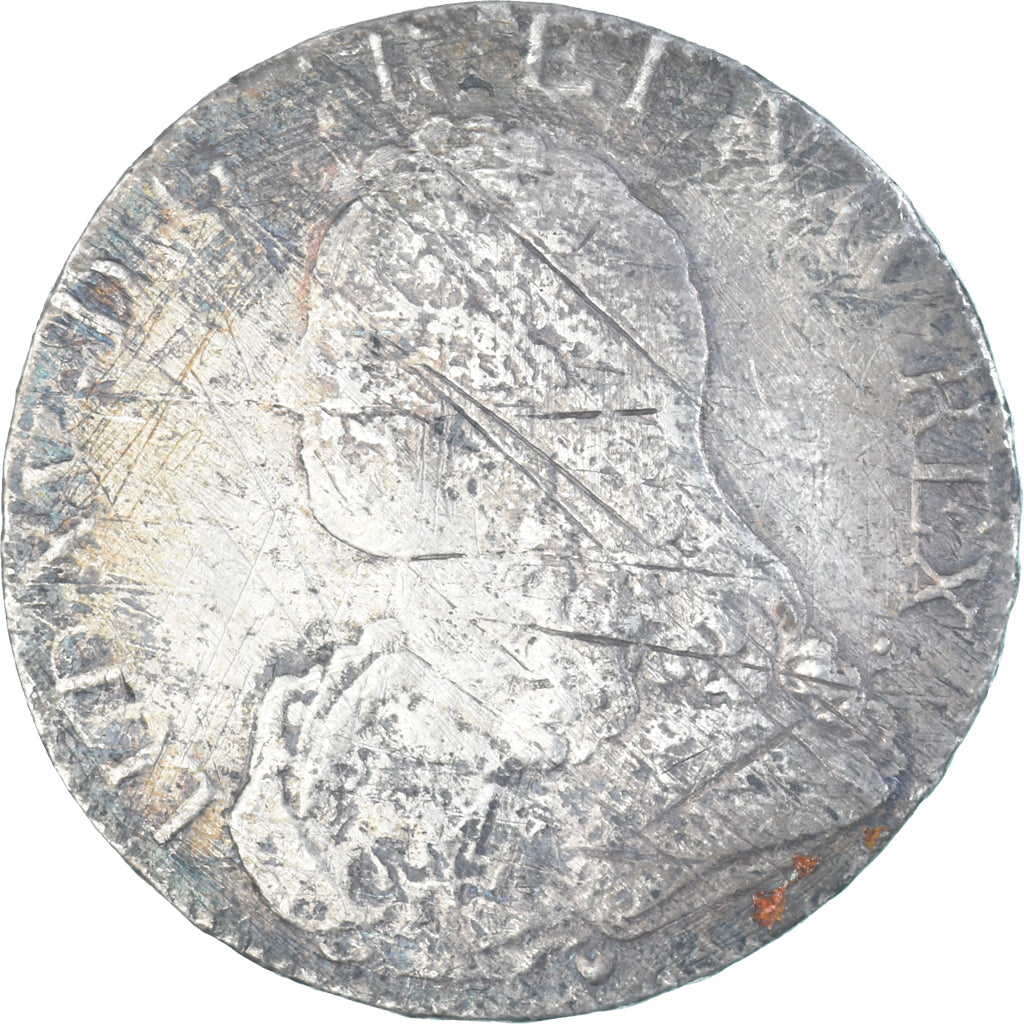 Coin, France, Louis XV, Ecu aux branches d'olivier, 1729, Aix, VF(20-25)