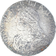 Coin, France, Louis XV, Ecu aux branches d'olivier, 1729, Aix, VF(20-25)