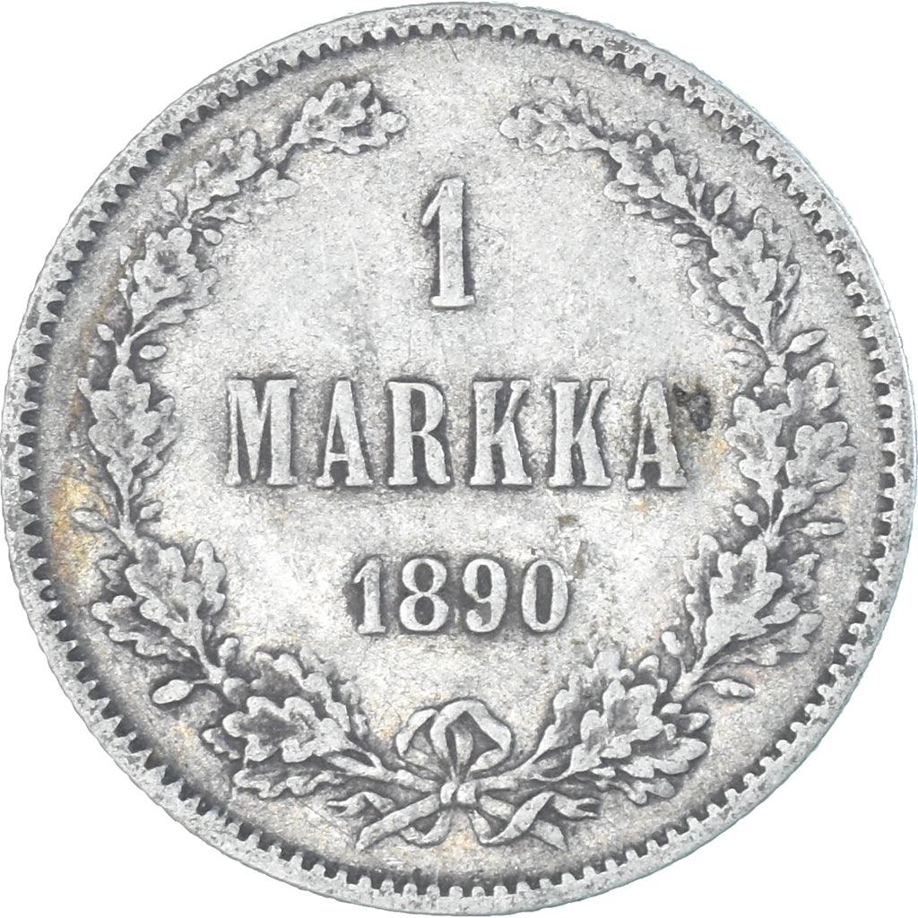 Coin, Finland, Alexander III, Markka, 1890, Helsinki, AU(50-53), Silver, KM:3.2