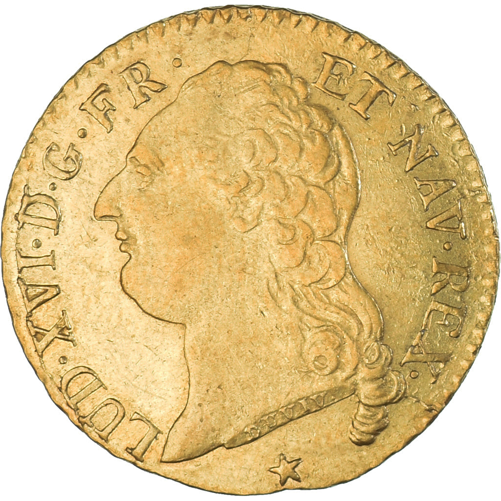 Coin, France, Louis XVI, Louis d'or à la tête nue, 1789, Lille, EF(40-45)