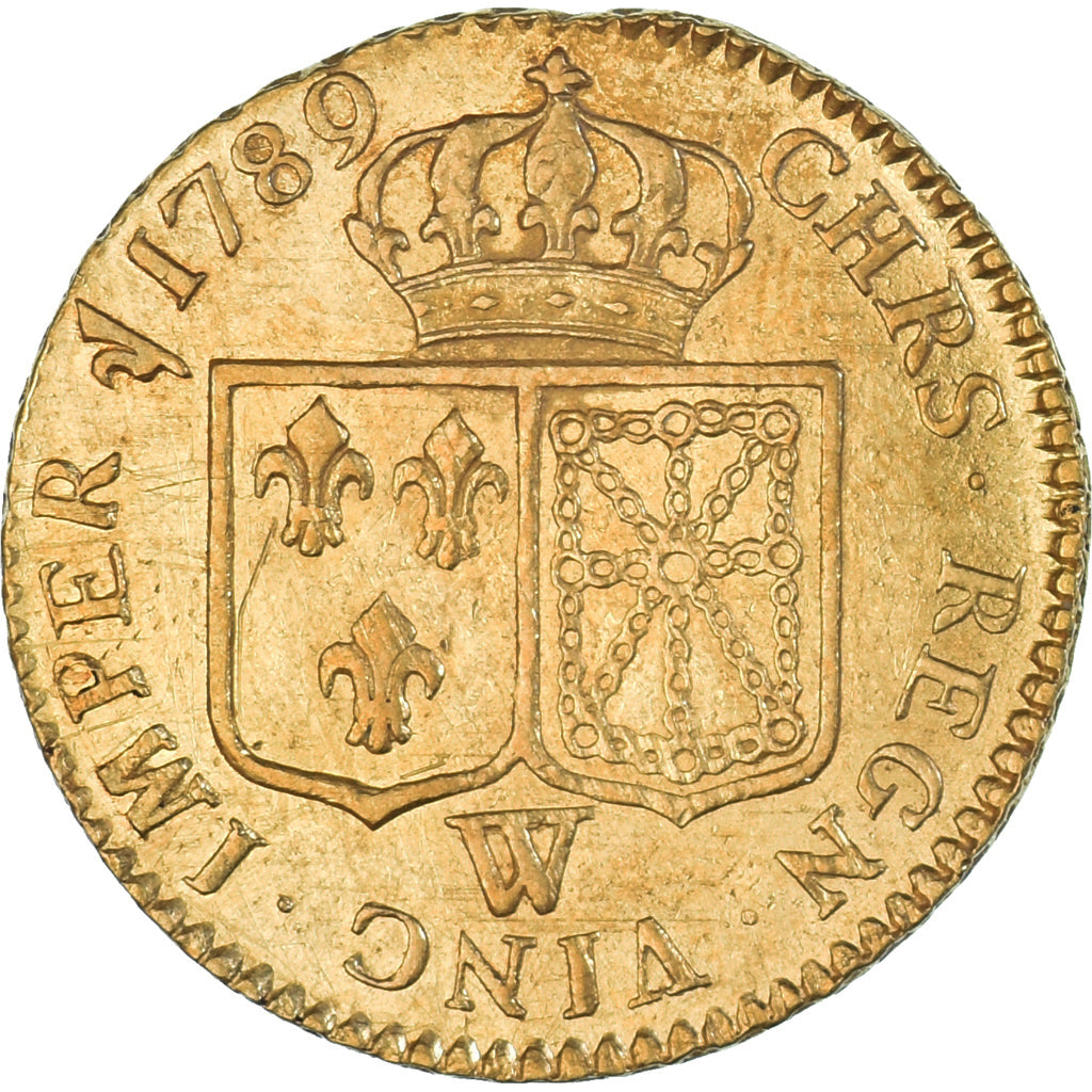 Coin, France, Louis XVI, Louis d'or à la tête nue, 1789, Lille, EF(40-45)