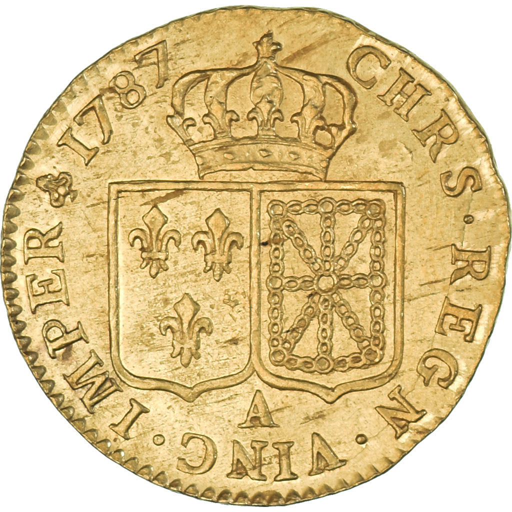 Moneta, Francia, Louis XVI, Louis d'or à la tête nue, 1787, Paris, BB+, Oro