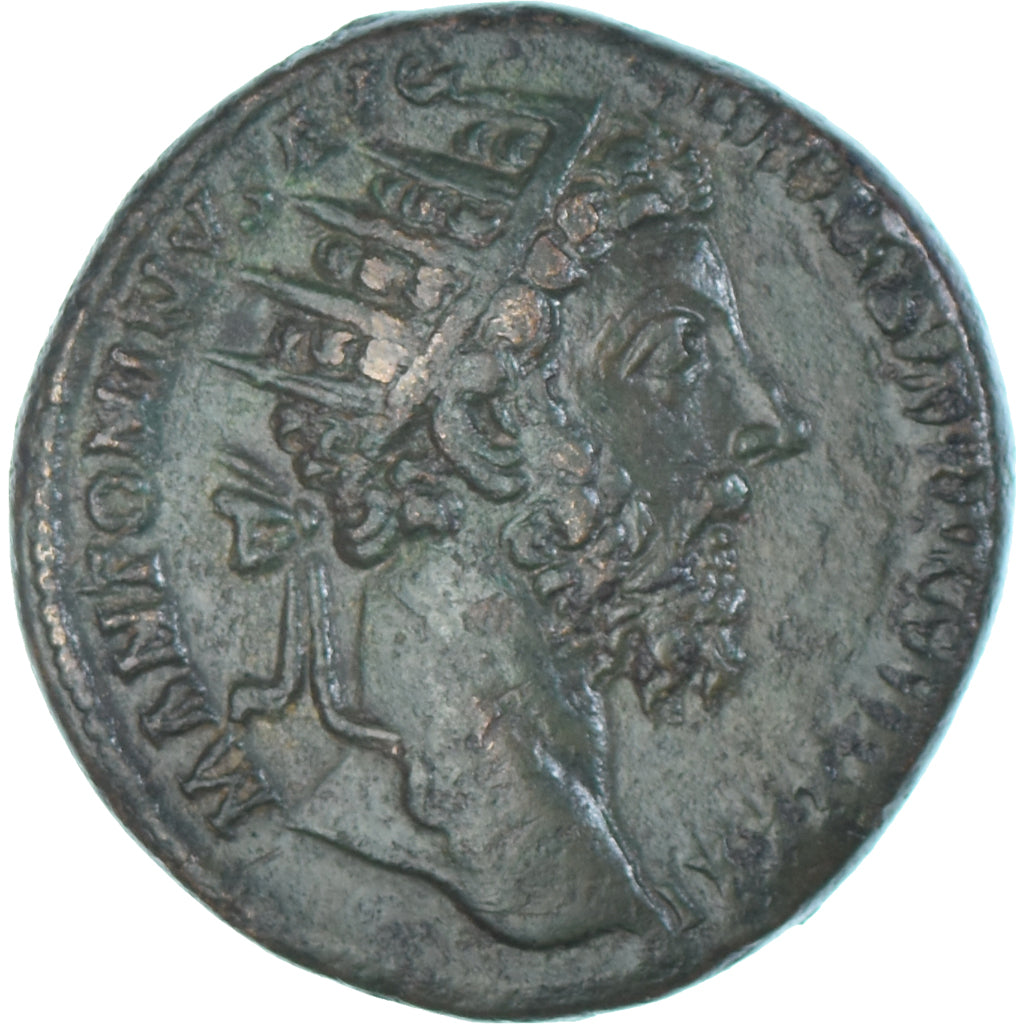 Coin, Marcus Aurelius, Dupondius, 176-177, Rome, Rare, AU(50-53), Bronze