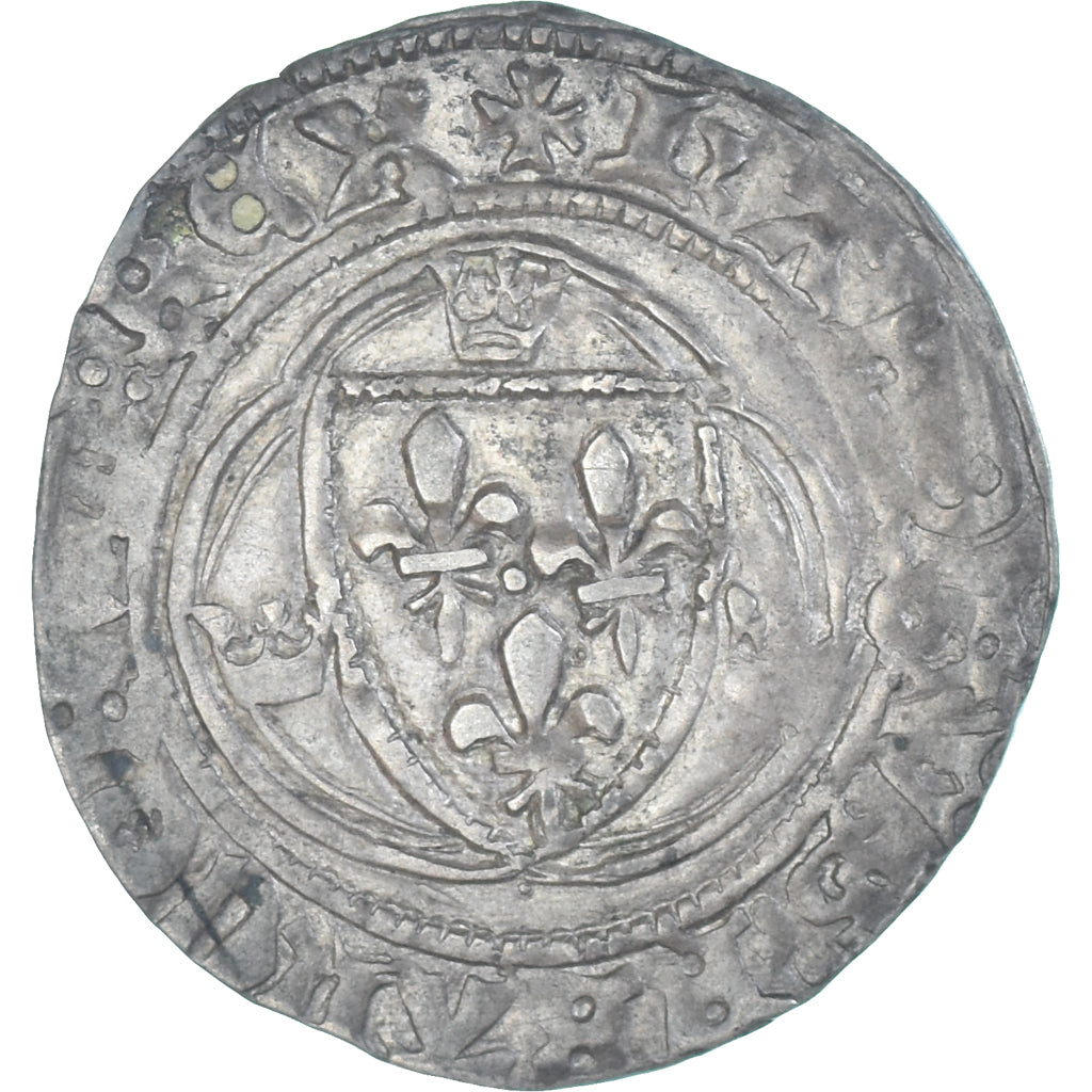 Coin, France, Charles VII, Blanc à la couronne, 1436-1461, Toulouse, AU(50-53)
