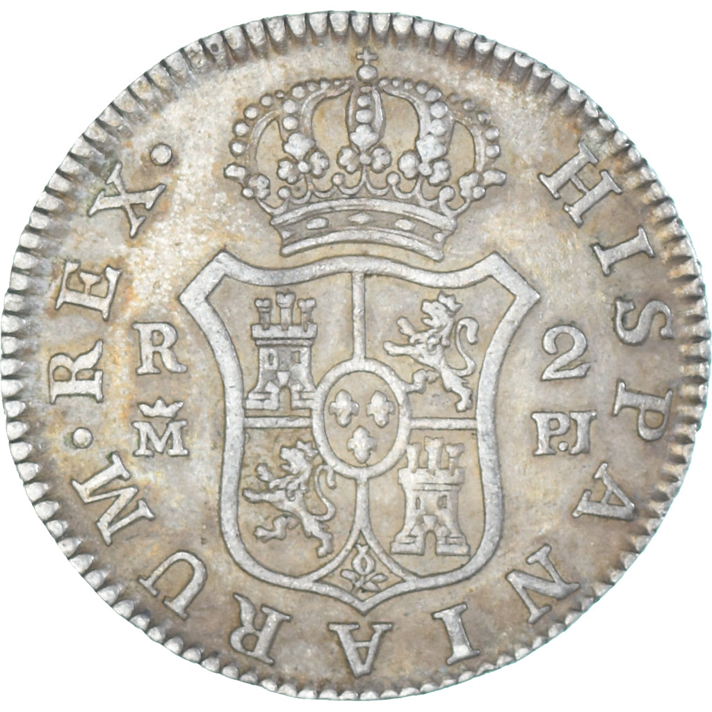 Coin, Spain, Charles III, 2 Reales, 1775, Madrid, AU(50-53), Silver, KM:412.1