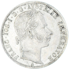 Coin, Austria, Franz Joseph I, 1 Florin, 1861, Vienna, AU(55-58), Silver
