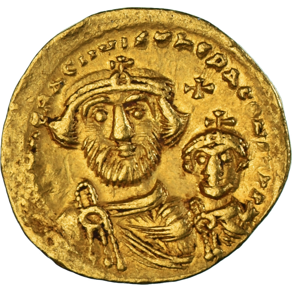 Moneta, Heraclius, with Heraclius Constantine, Solidus, 616-625, Constantinople