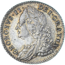 Moeda, Grã-Bretanha, George II, 6 Pence, 1757, AU(50-53), Prata, KM:582.2