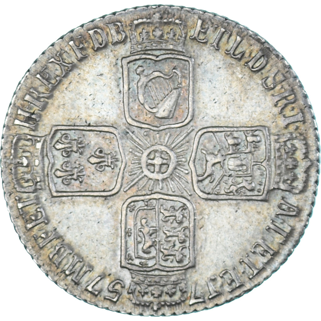 Coin, Great Britain, George II, 6 Pence, 1757, AU(50-53), Silver, KM:582.2