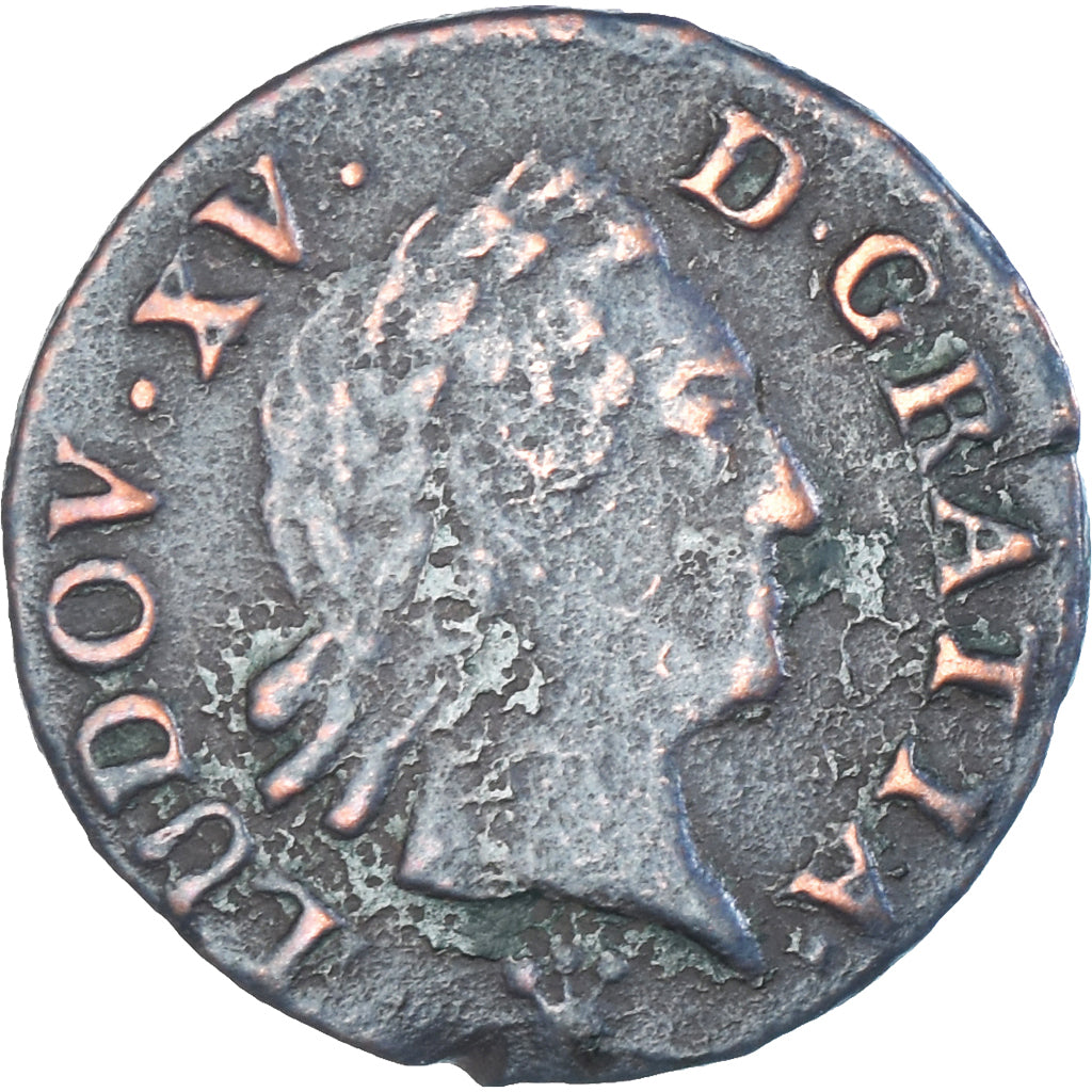 Munten, Frankrijk, Louis XV, Liard à la Vieille Tête, 1770, Reims, FR+, Koper