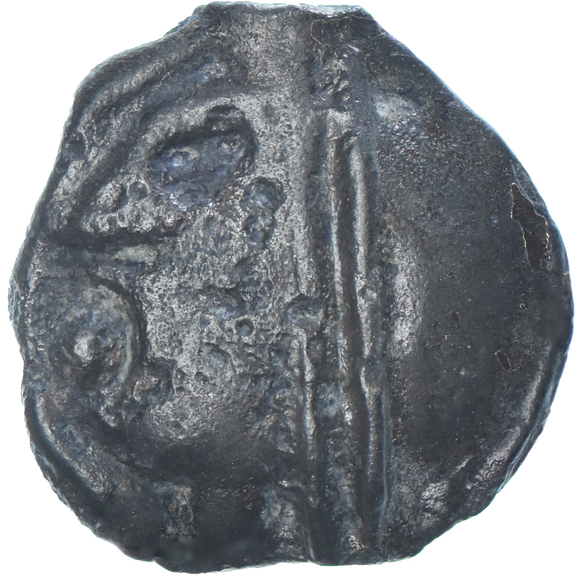Moneta, Sequani, Potin à la grosse tête, 1st century BC, BB+, Potin