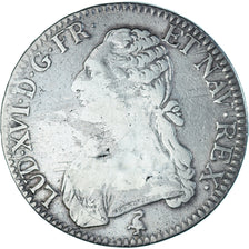 Moneta, Francja, Louis XVI, Ecu aux branches d'olivier, 1790, Paris, VF(20-25)