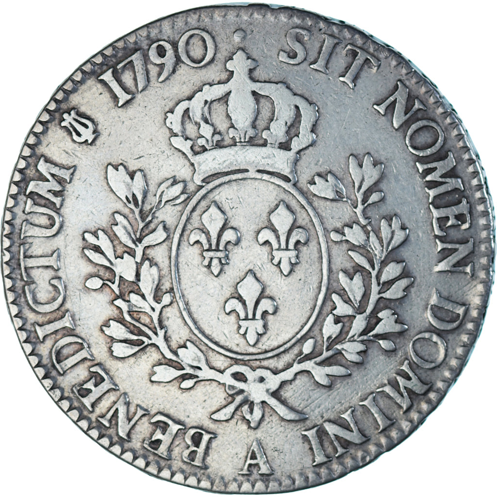 Moneta, Francja, Louis XVI, Ecu aux branches d'olivier, 1790, Paris, VF(20-25)