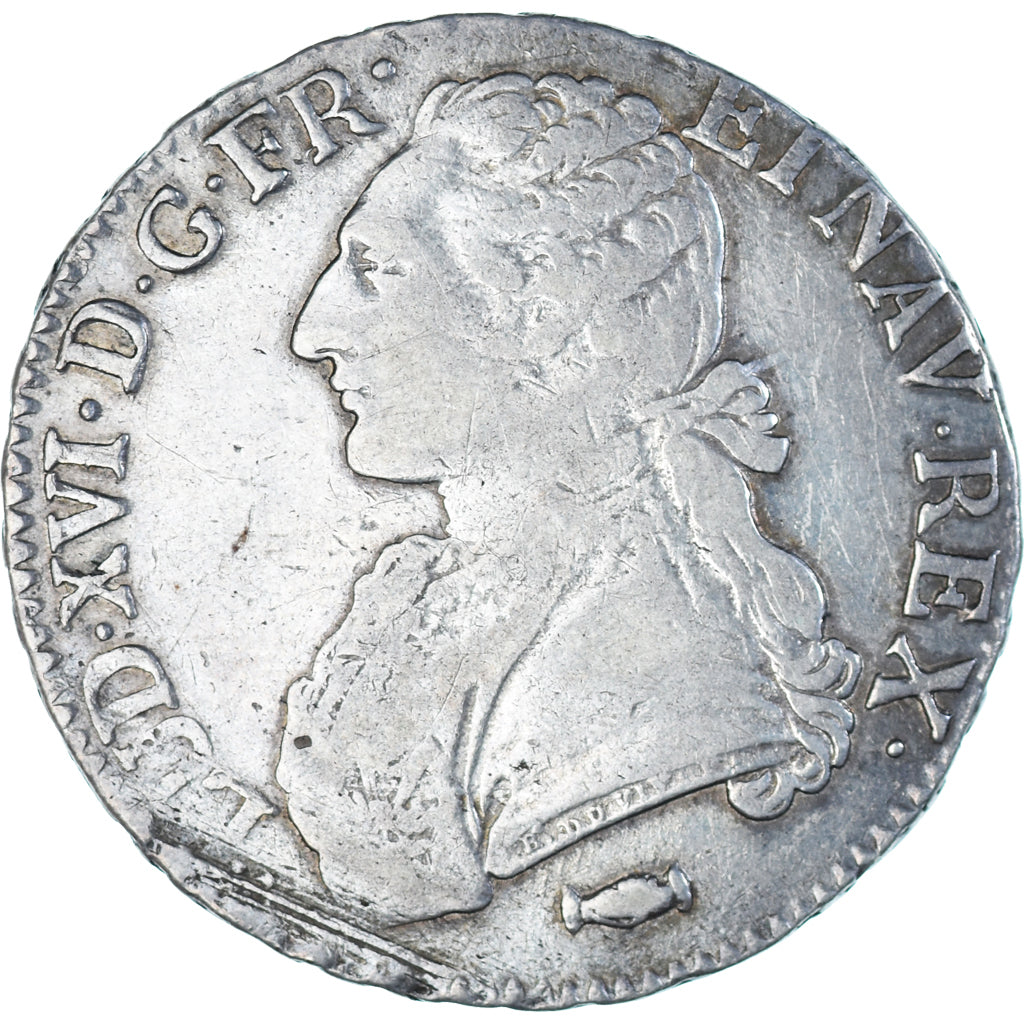 Moneta, Francia, Louis XVI, Ecu aux branches d'olivier, 1777, Bordeaux, MB