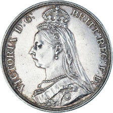 Coin, Great Britain, Victoria, Crown, 1887, Jubilee., MS(60-62), Silver, KM:765