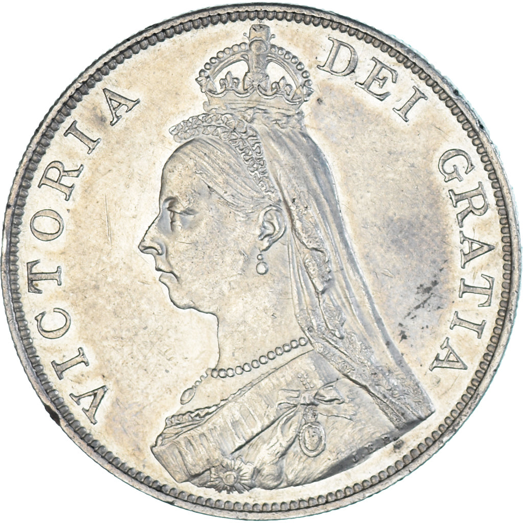 Coin, Great Britain, Victoria, Double Florin, 1889, Jubilee., MS(60-62), Silver