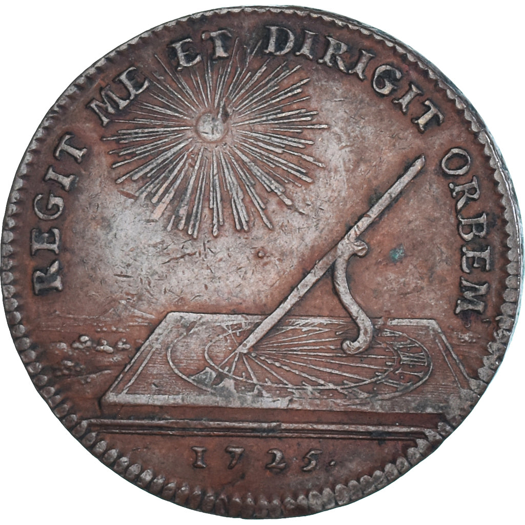 France, Token, Etats de Bourgogne, Majorité du Roi Louis XV, 1725, AU(50-53)