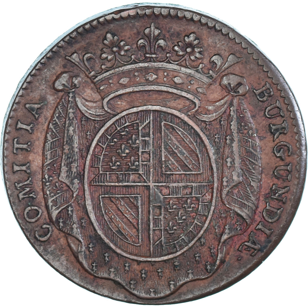 France, Token, Etats de Bourgogne, Majorité du Roi Louis XV, 1725, AU(50-53)