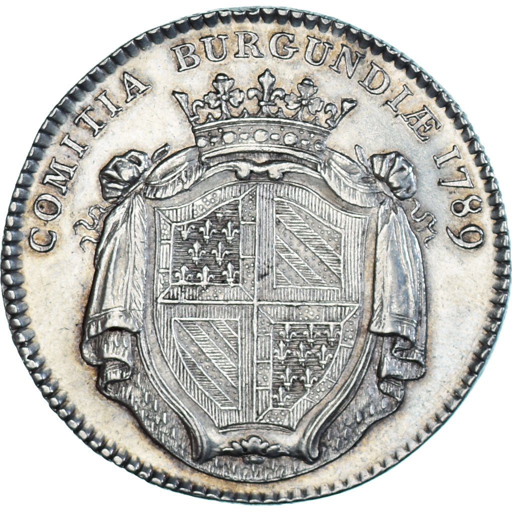 France, Token, Louis XVI, Etats de Bourgogne, 1789, MS(63), Silver