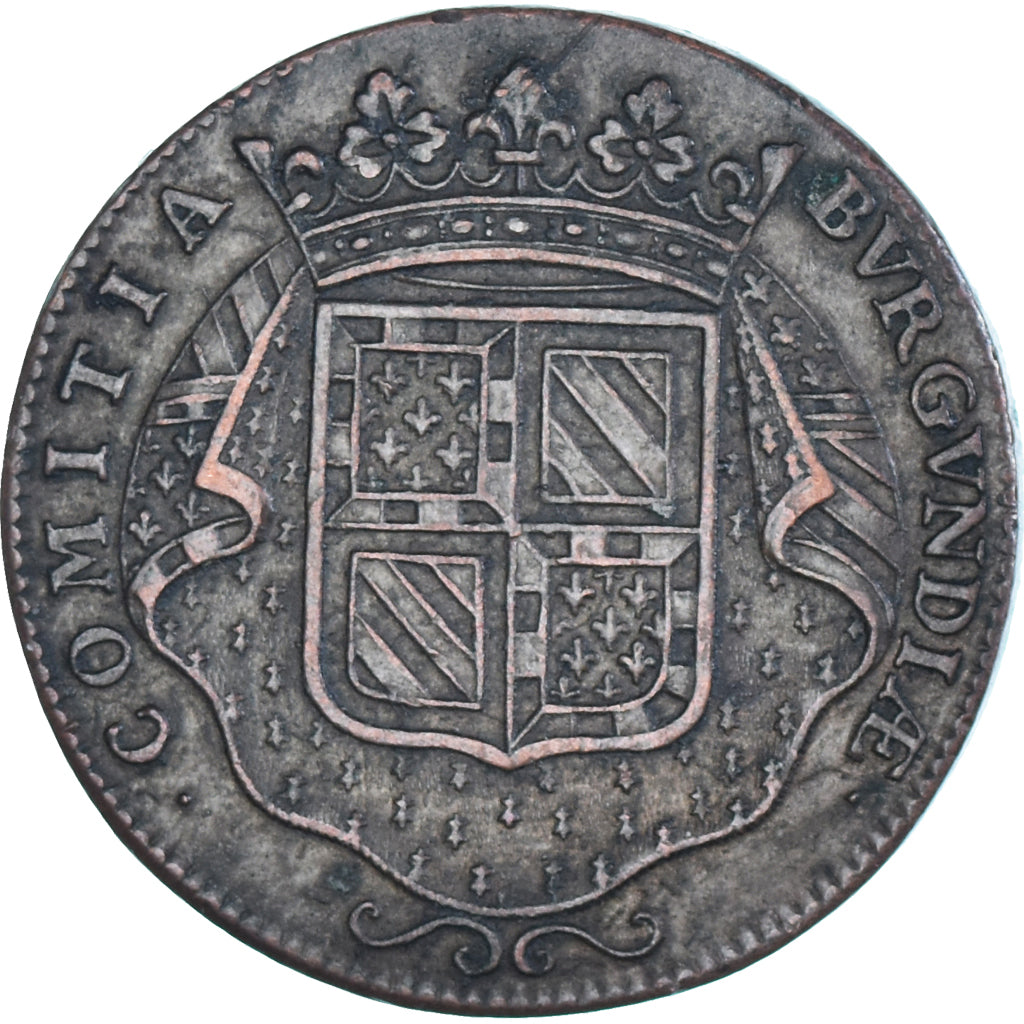 France, Token, Etats de Bourgogne, 1722, AU(50-53), Copper, Feuardent:9835