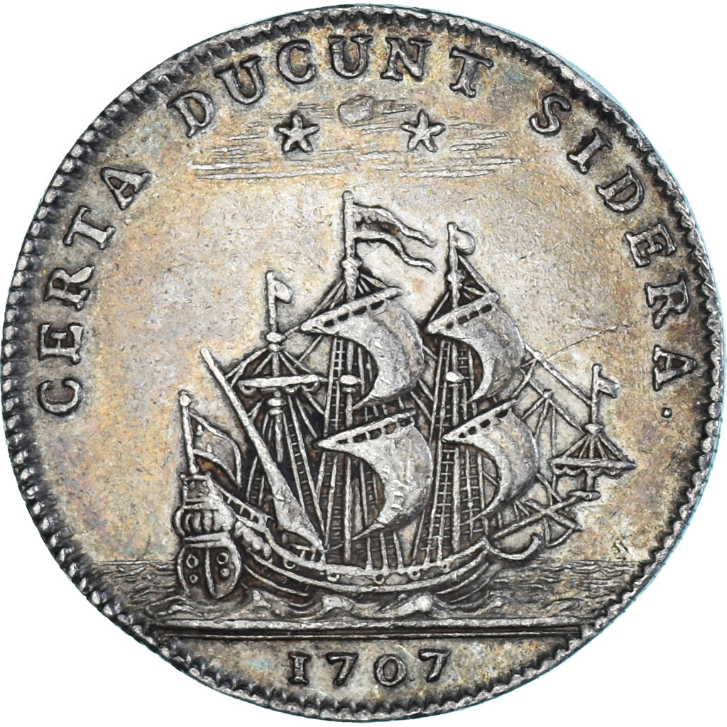 Frankrijk, Token, La Bourgogne Soutenue par les Princes de Condé, 1707, ZF+