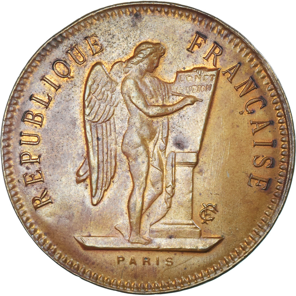 Frankreich, 100 Francs, 1897, Fantasy coinage, SS+, Brass covered cardboard