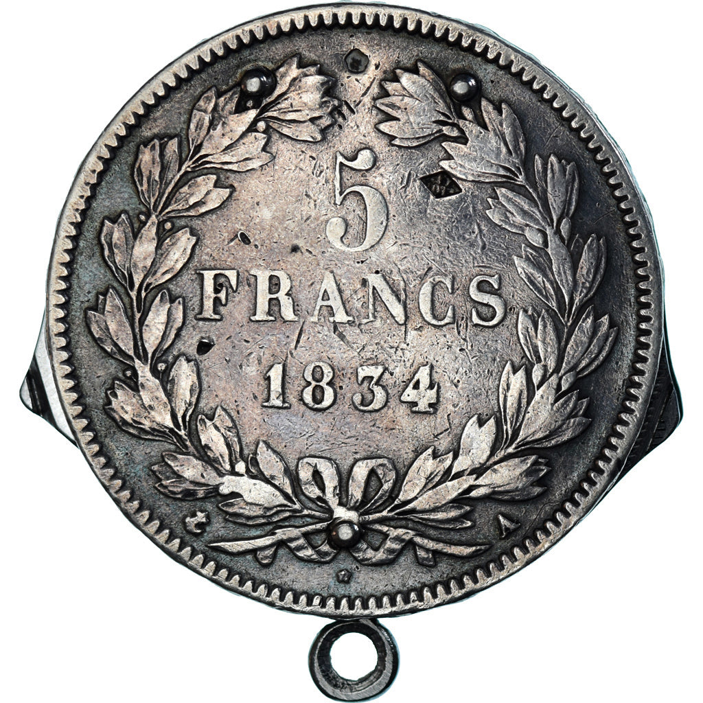 Moneta, Francia, Louis-Philippe, 5 Francs, 1834, Paris, 