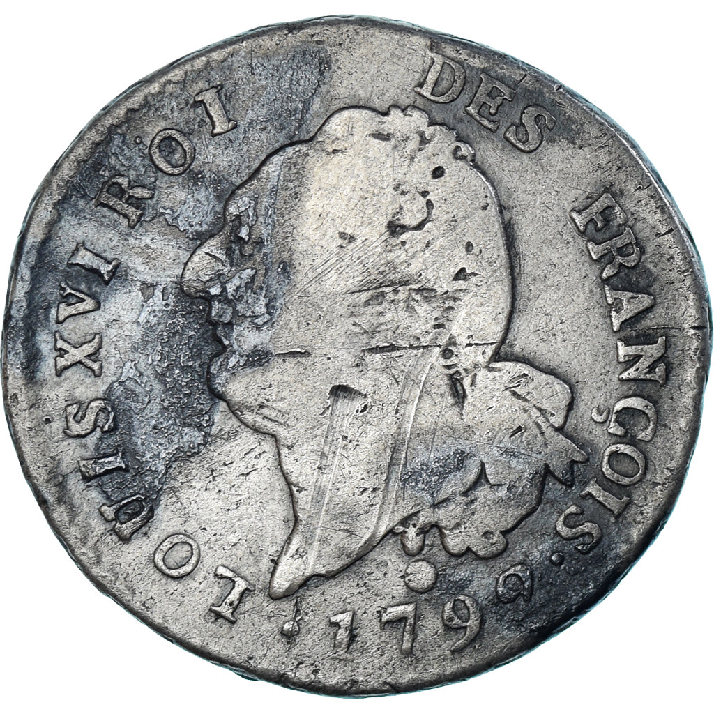 Münze, Frankreich, Louis XVI, 30 sols françois, 1792 / AN 4, Metz, S, Silber