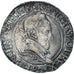 Moneta, Francia, Henri III, Franc au Col Plat, 1578, Dijon, Tréflée, MB+