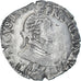 Moneda, Francia, Henri IV, 1/2 Franc, 1604, Angers, Tréflée, BC+, Plata