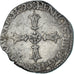 Munten, Frankrijk, Henri IV, 1/4 Ecu, 1590, La Rochelle, 3rd type, FR+, Zilver