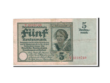 Banknote, Germany, 5 Rentenmark, 1926, 1926-01-02, KM:169, EF(40-45)
