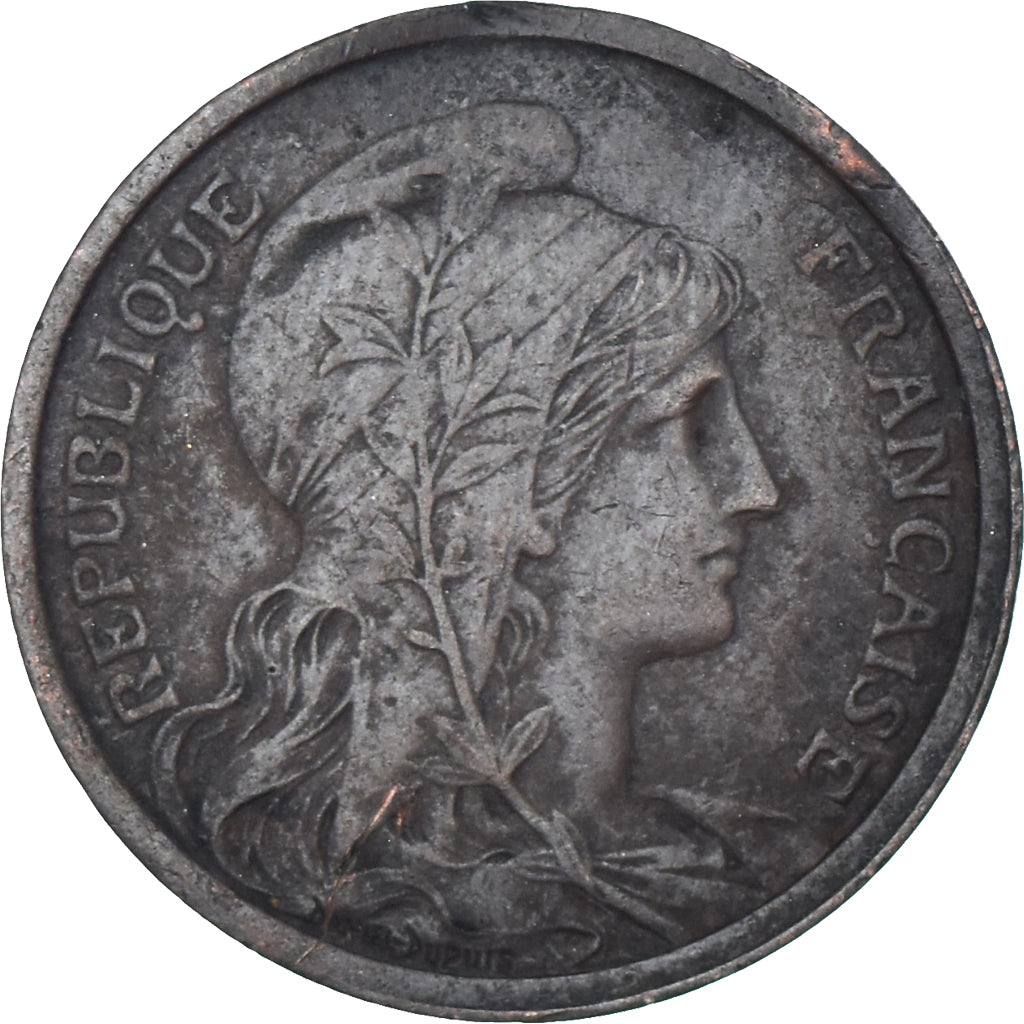 Moneta, Francia, Dupuis, 2 Centimes, 1902, Paris, BB, Bronzo, KM:841