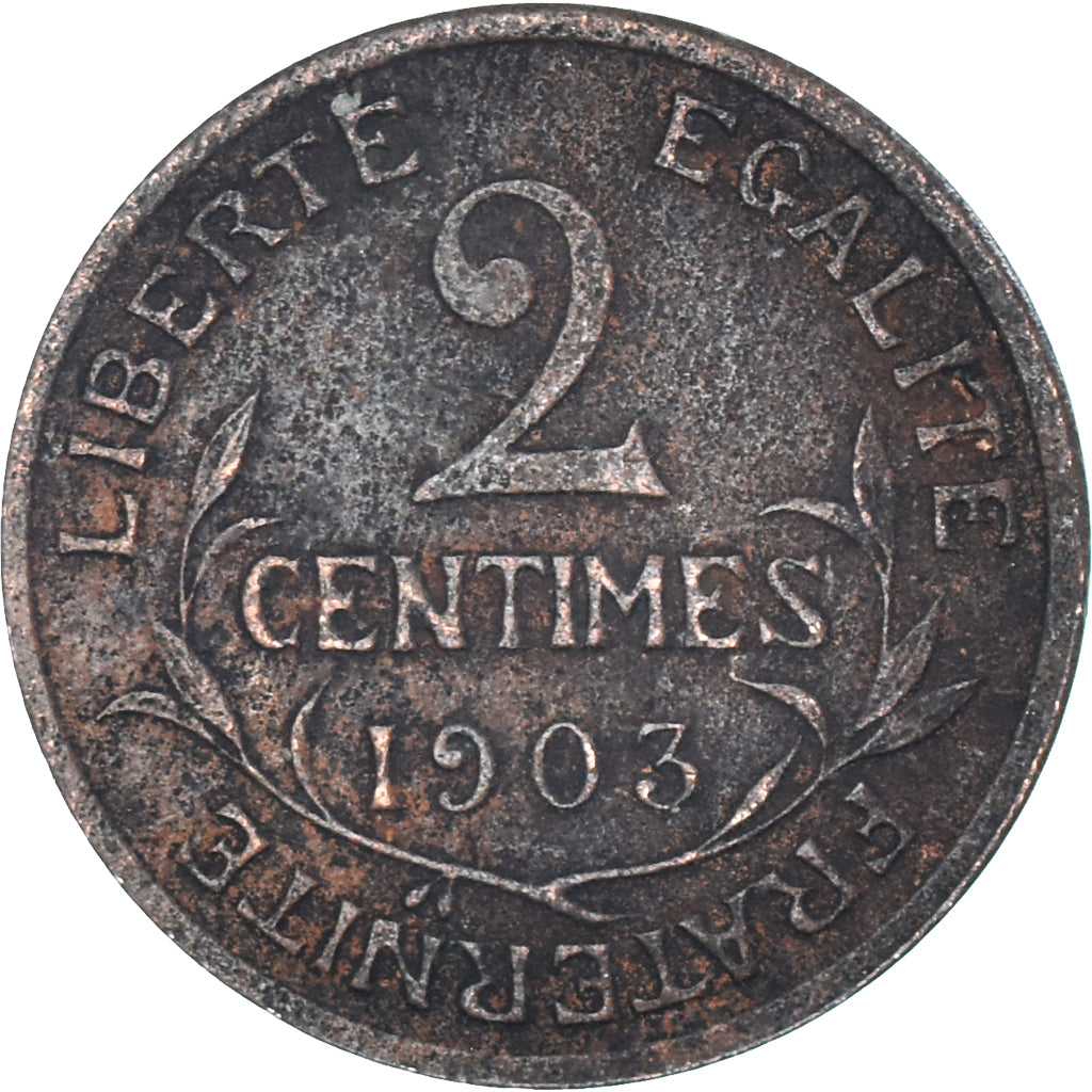 Münze, Frankreich, Dupuis, 2 Centimes, 1903, Paris, S+, Bronze, KM:841