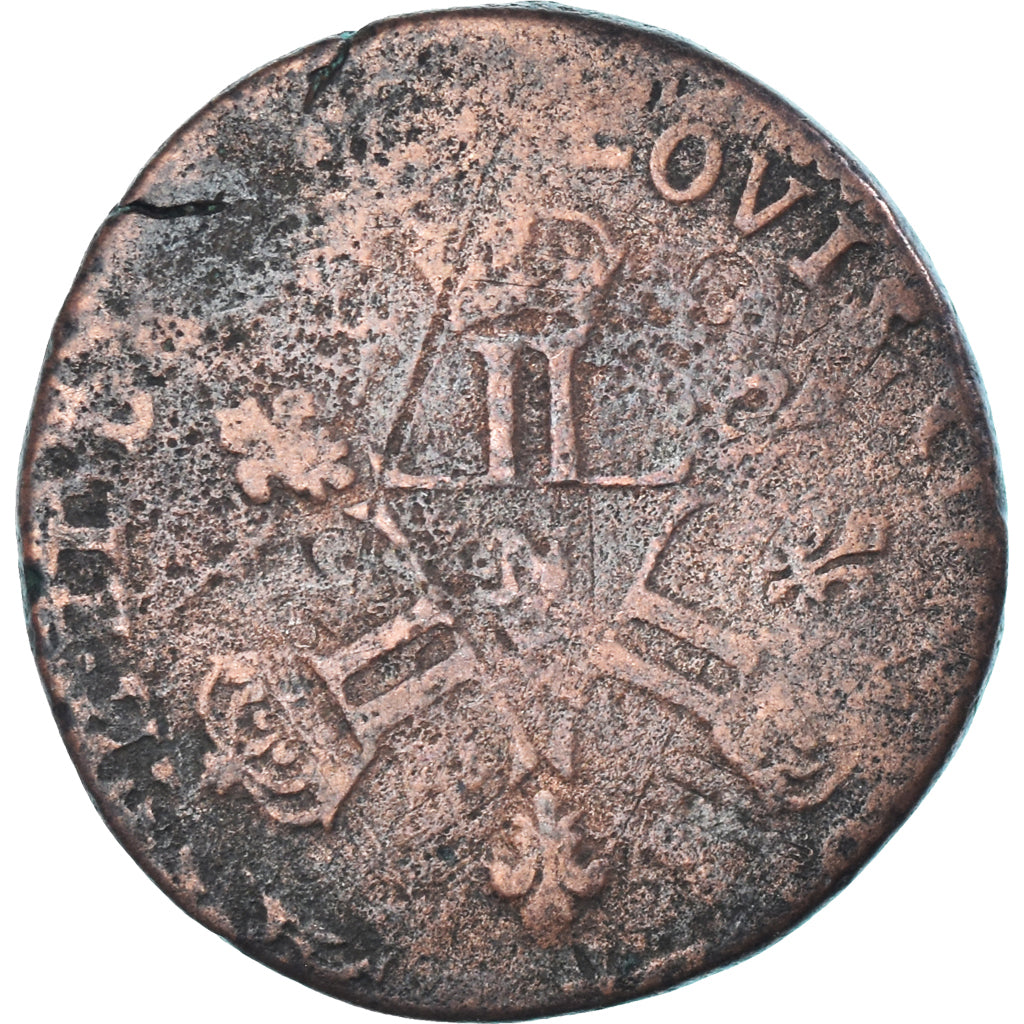 Münze, Frankreich, Louis XIV, Six deniers dits 