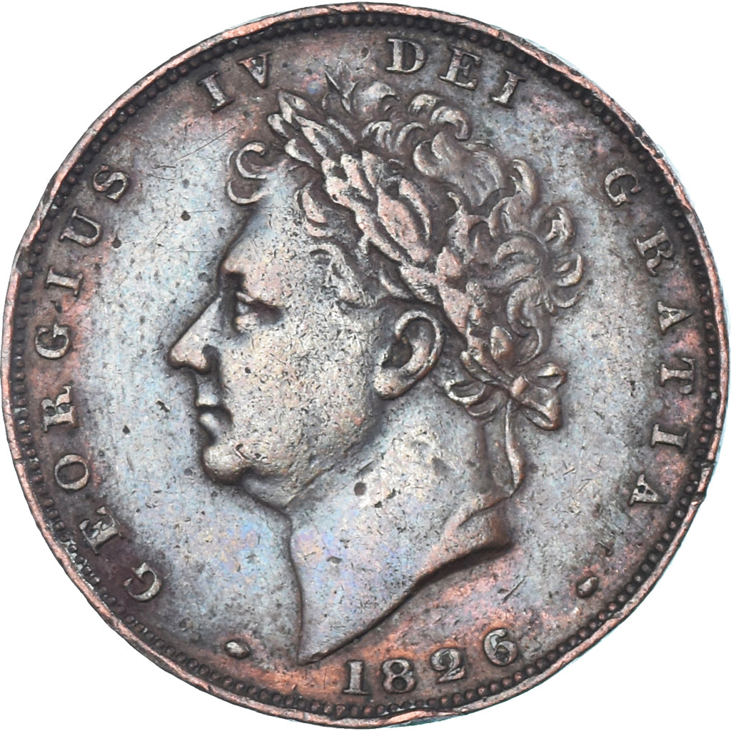 Münze, Großbritannien, George IV, Farthing, 1826, SS, Kupfer, KM:677
