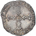 Moeda, França, Henri IV, 1/4 Ecu, 1602, Nantes, VF(30-35), Prata, Gadoury:597