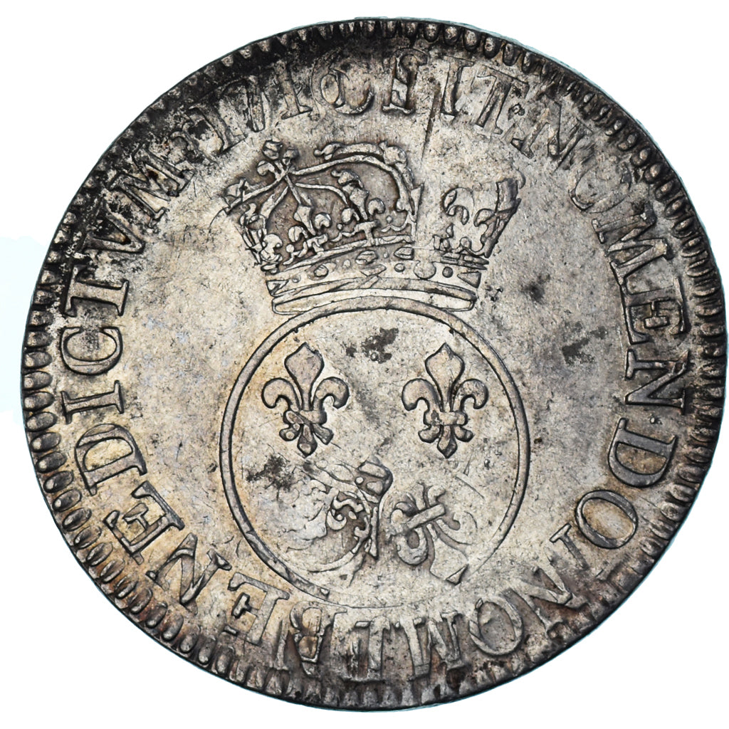 Coin, France, Louis XV, Ecu Vertugadin, 1716, Caen, réformé, EF(40-45)