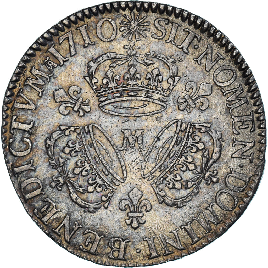 Münze, Frankreich, Louis XIV, Ecu aux 3 couronnes, 1710, Toulouse, SS, Silber
