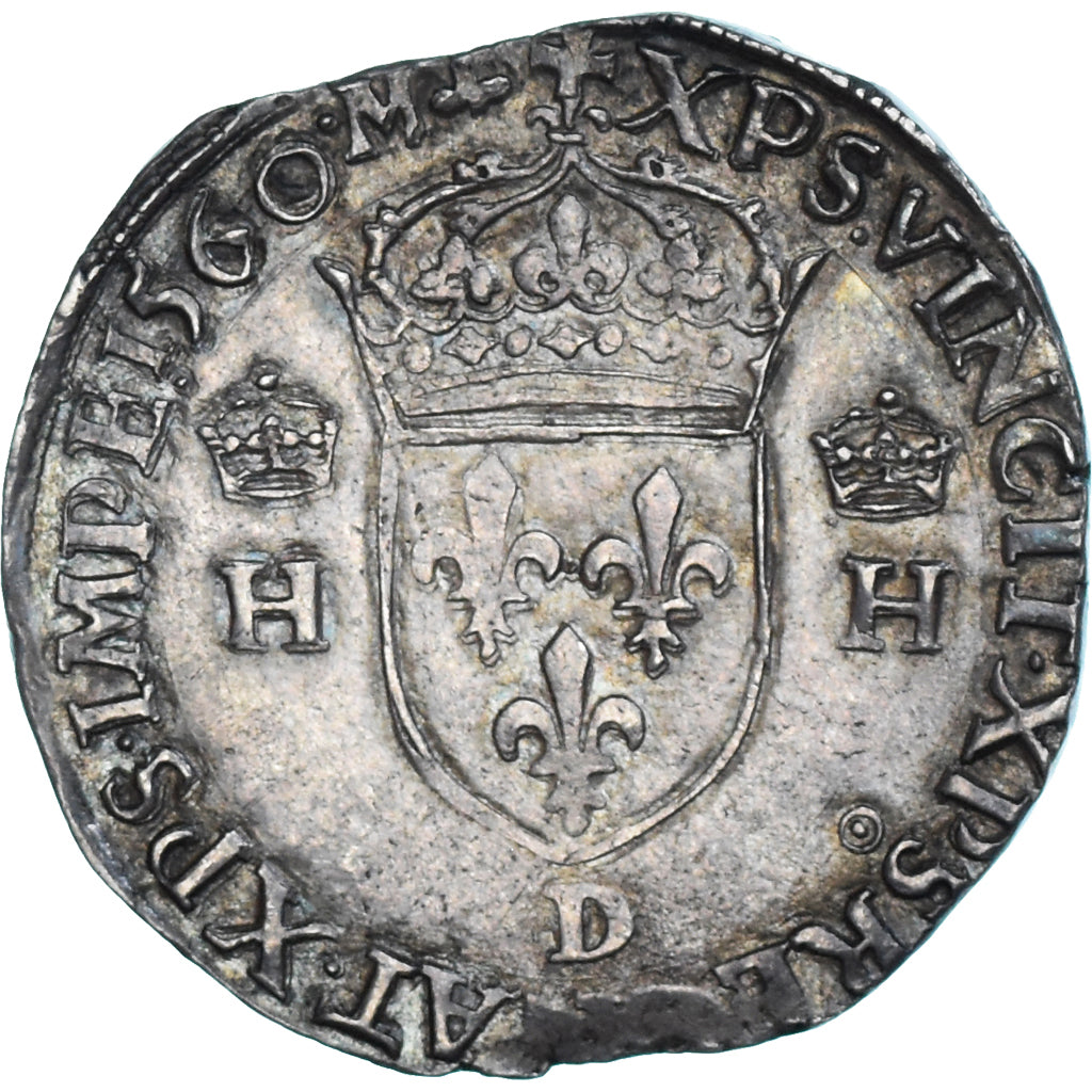 Munten, Frankrijk, Henri II, Teston à la tête nue, 1560, Lyon, posthumous, ZF