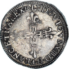 Münze, Frankreich, Louis XIII, 1/4 d'écu de Béarn, 1612, Pau, SS, Silber