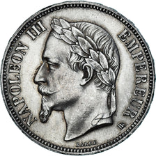 Moneda, Francia, Napoleon III, 5 Francs, 1868, Strasbourg, EBC, Plata, KM:799.2