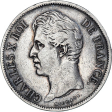 Coin, France, Charles X, 5 Francs, 1828, Bordeaux, VF(30-35), Silver
