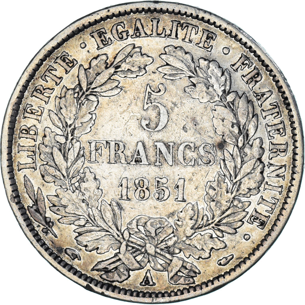 Münze, Frankreich, Cérès, 5 Francs, 1851, Paris, SS, Silber, KM:761.1