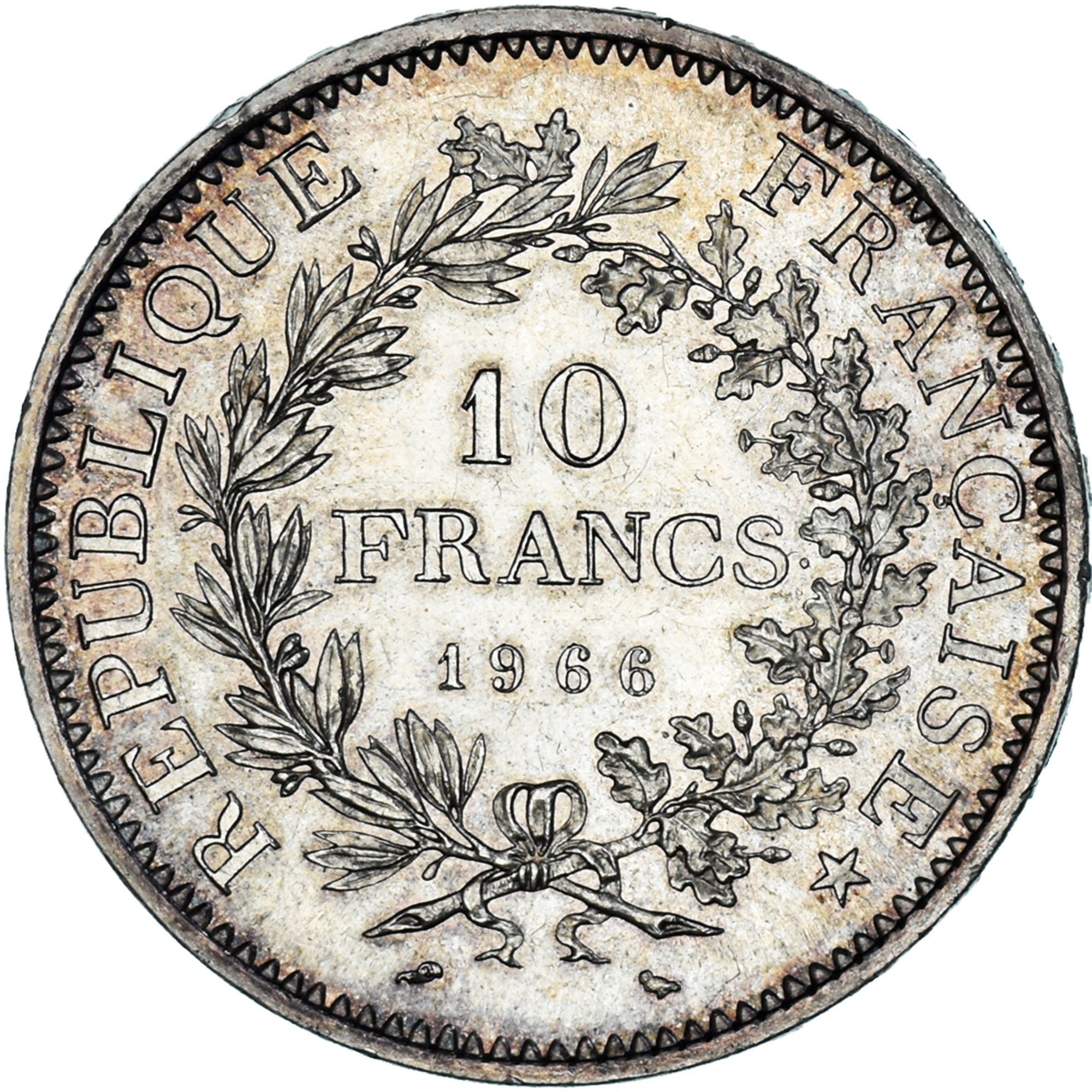 Coin, France, Hercule, 5 Francs, 1966, Paris, MS(60-62), Silver, KM:932
