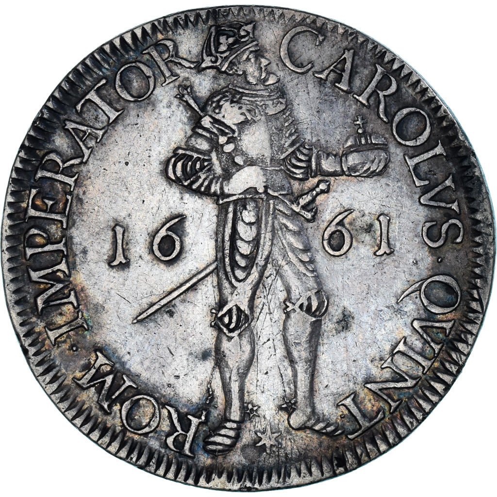 Coin, France, Charles Quint, Thaler, 1661, Besançon, Immobilized type